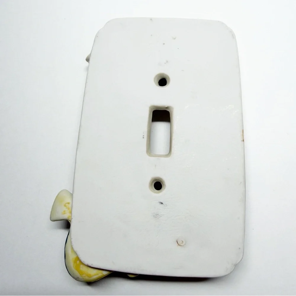 Vintage Ceramic Angel Fish Light Switch Plate